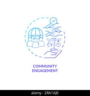 Community Engagement blaues Gradientenkonzept Stock Vektor