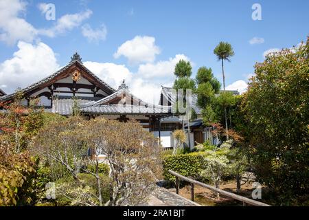 Kyoto, Japan, 2023 Kogen Ji Tempel und Ehrenhalle, Kogen-ji Tempel ist ein Subtempel des Tenryu-ji Kopftempels, Arashiyama Viertel, Kyoto, Asien Stockfoto