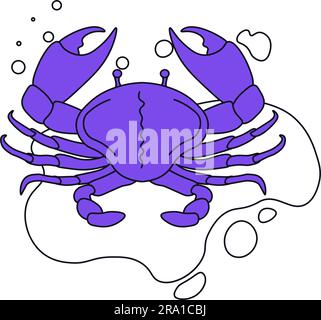Zodiakzeichen, astrologisches Symbol der Krebskrebs Stock Vektor