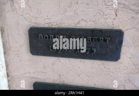 Los Angeles, Kalifornien, USA 25. Juni 2023 Entertainer Bobby Gilbert Grave im New Beth Olam Mausoleum auf dem Hollywood Forever Cemetery am 25. Juni 2023 in Los Angeles, Kalifornien, USA. Foto: Barry King/Alamy Stock Photo Stockfoto
