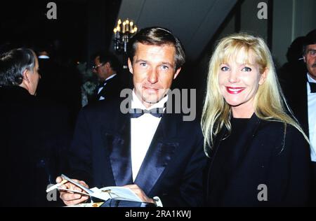 Michael Lesch, deutscher Schauspieler, mit Ehefrau Christina Keiler, Deutschland um 1993. Stockfoto