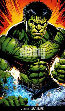 Die Unglaubliche Hulk Cartoon Art Stockfoto