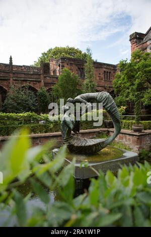 Water of Life Skulptur, Chester Cathedral UK Stockfoto