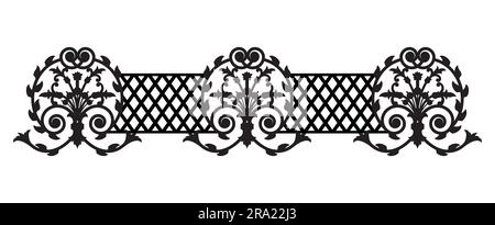 Barockverzierung im Vintage-Stil. Acanthus mit Retro-Muster im antiken Stil. Vektordarstellung. Stock Vektor