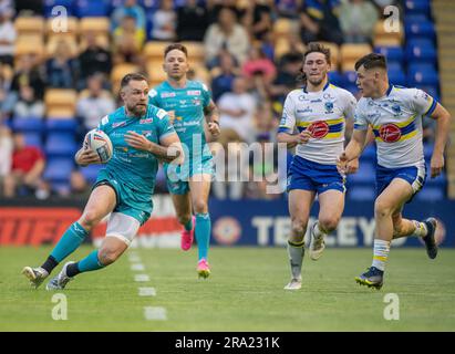 Warrington, Cheshire, England, 29. Juni 2023. Leeds Rhinos Blake Austin spielt mit dem Ball, während Warrington Wolves V Leeds Rhinos im Halliwell Jones Stadium, der Betfred Super League, Warrington (Kreditbild: ©Cody Froggatt/Alamy Live News) Stockfoto