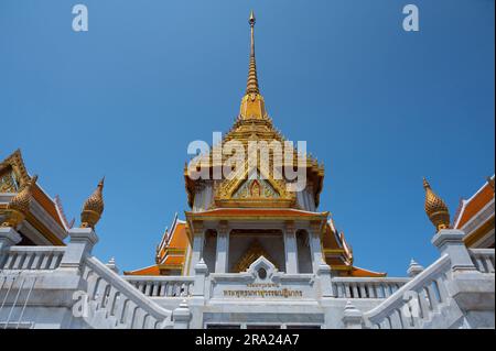 Wat Traimit Withayaram Worawihan, Tempel des Goldenen Buddha, in Bangkok. Er enthält den Goldenen Buddha, der aus massivem Gold besteht und 5 1/2 Tonnen wiegt Stockfoto