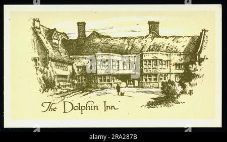 Dolphin Inn, Norwich - Oldtimer-Zigarettenkarte Stockfoto