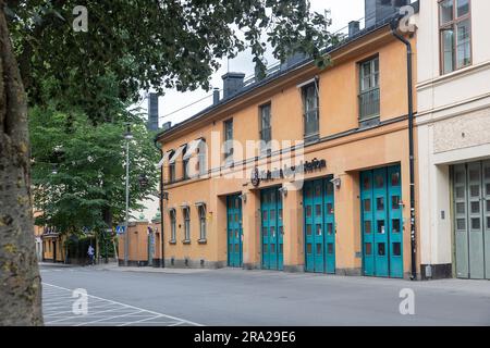 Stockholm, Schweden. 30. Juni 2023. Die Feuerwache Katarina in Stockholm, Schweden, ist die weltweit älteste ständig besetzte Feuerwache. Die Feuerwache wurde am 1. Juli 1876 eingeweiht und ist seitdem rund um die Uhr besetzt. Im Inneren der Feuerwache befindet sich ein kleines Museum. Foto: Stefan Jerrevang/TT/Code 60160 Kredit: TT News Agency/Alamy Live News Stockfoto