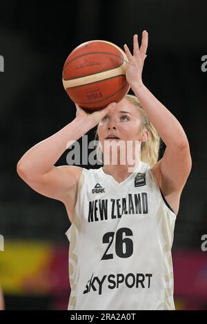 Sydney, Australien. 30. Juni 2023. Tayla Dalton vom Neuseeland Women Basketball Team wird während des FIBA Women's Asia Cup 2023 Division A-Spiels zwischen den Philippinen und Neuseeland im Quay Centre in Aktion gesehen. Endstand: Neuseeland 83:78 Philippinen. (Foto: Luis Veniegra/SOPA Images/Sipa USA) Guthaben: SIPA USA/Alamy Live News Stockfoto