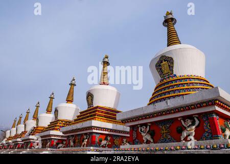 Ein kleiner Winkel des historischen Kumbum Klosters in Xining, China Stockfoto