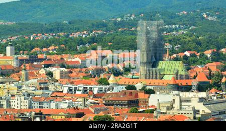 Zagreb, nach dem Erdbeben, Kathedrale, Zagreb Kathedrale Stockfoto