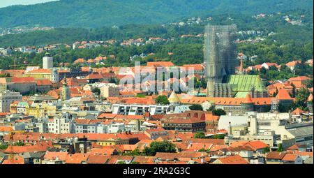 Zagreb, nach dem Erdbeben, Kathedrale, Zagreb Kathedrale Stockfoto