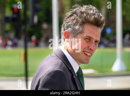 Gavin Williamson MP (Con: South Staffordshire) trifft am 21. Juni 2023 im Parlament ein Stockfoto