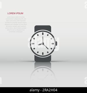 Armbanduhr Icon im flachen Stil. Hand clock Vector Illustration auf weißem Hintergrund isoliert. Zeit Armband Geschäftskonzept. Stock Vektor