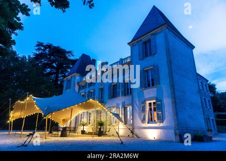 Frankreich, Tarn, Lempaut, Restaurant l'Intangible, La Bousquetarie Stockfoto