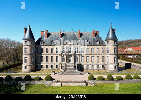 Frankreich, Meurthe et Moselle, Saintois, Haroué, Schloss Beauvau-Craon, Bekannt als Schloss Haroué, Schloss aus dem 18. Jahrhundert vom Architekten Germain Boffrand (Luftaufnahme) Stockfoto