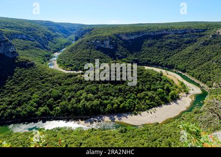 Frankreich, Ardeche, Vallon Pont d'Arc, die Schluchten der Ardeche (nationales Naturschutzgebiet), der Cirque de la Madeleine Stockfoto