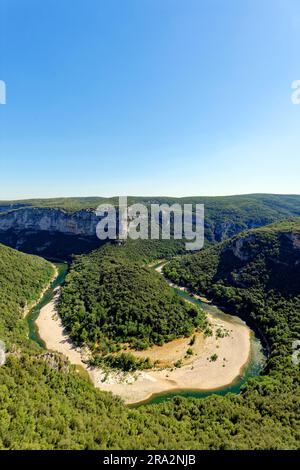 Frankreich, Ardeche, Vallon Pont d'Arc, die Schluchten der Ardeche (nationales Naturschutzgebiet), der Cirque de la Madeleine Stockfoto