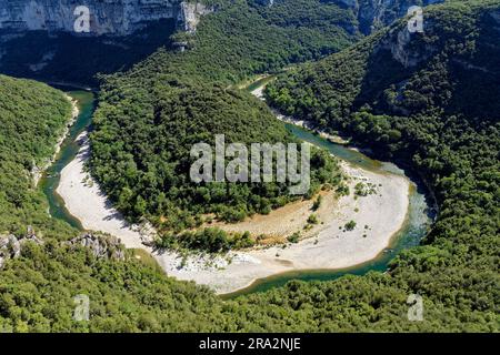 Frankreich, Ardeche, Vallon Pont d'Arc, die Schluchten der Ardeche (nationales Naturschutzgebiet), der Cirque de la Madeleine Stockfoto