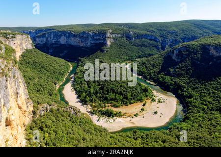 Frankreich, Ardeche, Vallon Pont d'Arc, die Schluchten der Ardeche (nationales Naturschutzgebiet), der Cirque de la Madeleine Stockfoto