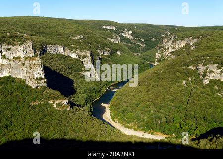 Frankreich, Ardeche, Vallon Pont d'Arc, die Schluchten der Ardeche (nationales Naturschutzgebiet), der Cirque de la Madeleine Stockfoto