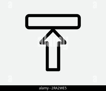 Symbol "Hochladen". Pfeil Nach Oben Website Cloud-Speicher-Dateiserver-Verbindung Netzwerkcomputer Laden. Schwarzweiß-EPS-Signaturvektor für GrafikClipart-Bildsymbol Stock Vektor