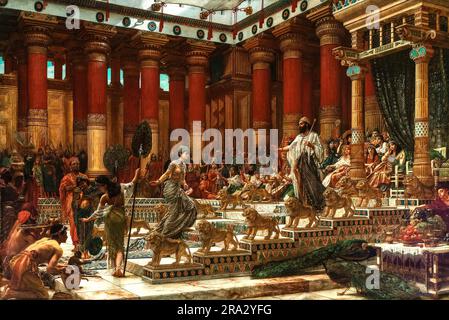 Sir Edward John Poynter - Besuch der Königin von Sheba bei König Salomon - 1890 Stockfoto