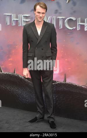 28. Juni 2023 Hugh Skinner bei der britischen Premiere von Netflix "The Witcher" Staffel 3, London. Sue Andrews/Alamy. Stockfoto