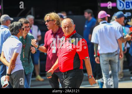 Spielberg, Steiermark, Österreich. 30. Juni 2023. Frederic Vasseur (FRA) - Scuderia Ferrari Team Principal.während FORMEL 1 ROLEX GROSSER PREIS VON OSTERREICH 2023 - Jun29 to Jul2 in RedbullRing - Spielberg, Österreich (Kreditbild: © Alessio De Marco/ZUMA Press Wire) NUR REDAKTIONELLE VERWENDUNG! Nicht für den kommerziellen GEBRAUCH! Stockfoto