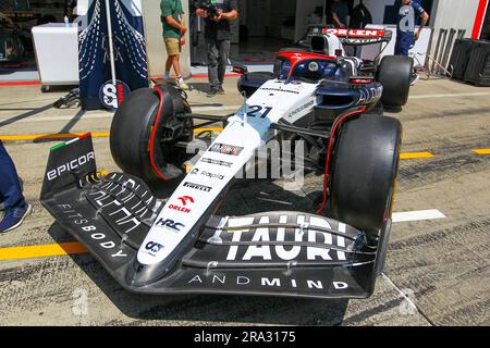 Spielberg, Steiermark, Österreich. 30. Juni 2023. Scuderia AlphaTauri.während FORMEL 1 ROLEX GROSSER PREIS VON OSTERREICH 2023 - Jun29 bis Jul2 in RedbullRing - Spielberg, Österreich (Kreditbild: © Alessio De Marco/ZUMA Press Wire) NUR REDAKTIONELLE VERWENDUNG! Nicht für den kommerziellen GEBRAUCH! Stockfoto