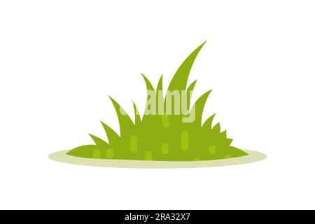 Dicker, üppiger grüner Gartengrasbusch Stock Vektor