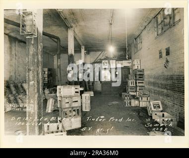 Foto des Innenraums von Los 2, Bl. 2256, 120 West Ave, Erdgeschoss von Tinter Prod Inc, D.P. 127. Stockfoto