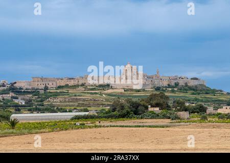 Mdina, Malta, 30. April 2023. Mdina ist eine ummauerte Stadt im Zentrum der Insel Malta. Stockfoto