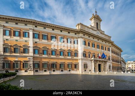 Palazzo Montecitorio, Sitz der italienischen Abgeordnetenkammer, Rom, Latium, Italien Stockfoto