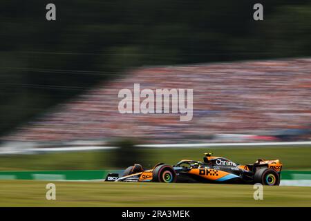 Spielberg, Österreich. 30. Juni 2023. Lando Norris (GBR) McLaren MCL60. 30.06.2023. Formel-1-Weltmeisterschaft, Rd 10, Österreichischer Grand Prix, Spielberg, Österreich, Qualifikationstag. Das Foto sollte wie folgt lauten: XPB/Press Association Images. Kredit: XPB Images Ltd/Alamy Live News Stockfoto