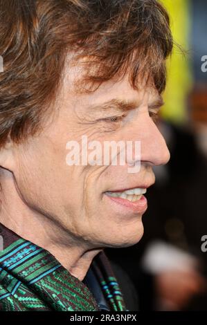 Mick Jagger, Shine A Light Premiere, Leicester Square, London, Großbritannien Stockfoto