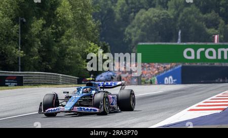 Spielberg, Österreich. 30. Juni 2023. Red Bull Ring Circuit, Spielberg, Österreich, 30. Juni 2023, Nr. 10 Pierre Gasly FRA BWT Alpine F1 Team während FORMEL 1 ROLEX GROSSER PREIS VON ÖSTERREICH 2023 - Übung 1 e Qualifizierung - Formel 1 Championship Credit: Live Media Publishing Group/Alamy Live News Stockfoto