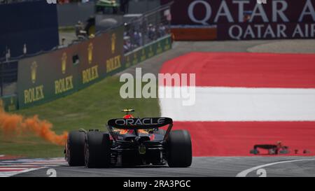 Red Bull Ring Circuit, Spielberg, Österreich, 30. Juni 2023, Nr. 11 Sergio Perez MEX Oracle Red Bull Racing während FORMEL 1 ROLEX GROSSER PREIS VON ÖSTERREICH 2023 - Übung 1 e Qualifizierung - Formel 1 Meisterschaft Stockfoto