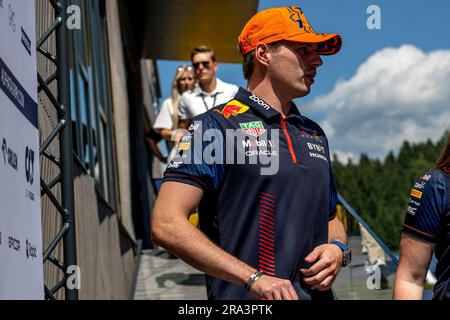 RED BULL RING, ÖSTERREICH - 29. JUNI: Max Verstappen, Red Bull Racing RB19 während des österreichischen Grand Prix am Red Bull Ring am Donnerstag, 29. Juni 2023 in Spielberg, Österreich. (Foto: Michael Potts/BSR Agency) Stockfoto