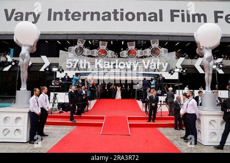 Eröffnung des 57. Internationales Filmfestival Karlovy Vary 2023 im Hotel Thermal. Karlsbad, 30.06.2023 Stockfoto