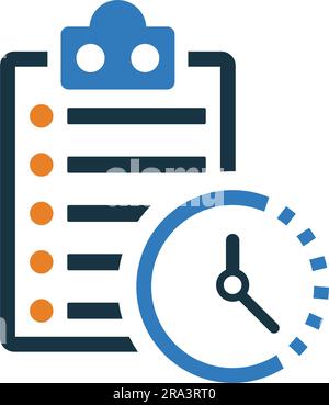 Symbol "Zeitplan". Vollständig bearbeitbare Vektor-EPS für gedruckte Materialien und Infografiken, Web oder jede Art von Konstruktionsprojekt. Stock Vektor