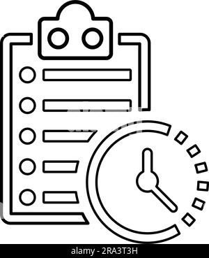 Symbol "Zeitplan". Vollständig bearbeitbare Vektor-EPS für gedruckte Materialien und Infografiken, Web oder jede Art von Konstruktionsprojekt. Stock Vektor