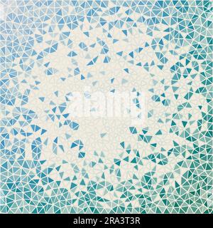 Abstrakter geometrischer Hintergrund. Attraktive verstreute, niedrige Polydreiecke mit farbigem Farbverlauf. Künstlerische Vektordarstellung. Stock Vektor