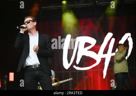 UB40 , Aufführung auf der Doncaster Racecourse , Doncaster , UK , 30.06.2023 Stockfoto