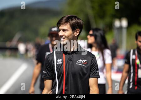 Spielberg, Autriche. 29. Juni 2023. SAUCY Grégoire (30), ART Grand Prix, Dallara F3, Portrait während der 5. Runde der FIA Formel-3-Meisterschaft 2023 vom. Juni bis 2. Juli 2023 auf dem Red Bull Ring in Spielberg, Österreich - Photo Diederik van der Laan/Dutch Photo Agency/DPPI Credit: DPPI Media/Alamy Live News Stockfoto