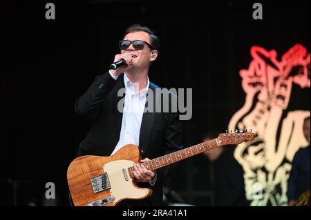 30. Juni 2023, Doncaster, South Yorkshire, U.K: UB40 , Auftritte auf der Doncaster Racecourse , Doncaster , UK , 30.06.2023 (Kreditbild: © Robin Burns/ZUMA Press Wire) NUR REDAKTIONELLE VERWENDUNG! Nicht für den kommerziellen GEBRAUCH! Stockfoto