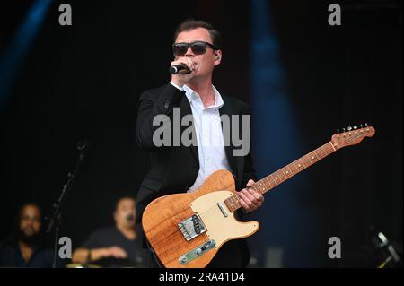 30. Juni 2023, Doncaster, South Yorkshire, U.K: UB40 , Auftritte auf der Doncaster Racecourse , Doncaster , UK , 30.06.2023 (Kreditbild: © Robin Burns/ZUMA Press Wire) NUR REDAKTIONELLE VERWENDUNG! Nicht für den kommerziellen GEBRAUCH! Stockfoto