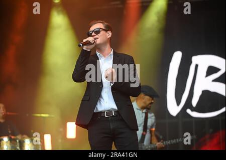 30. Juni 2023, Doncaster, South Yorkshire, U.K: UB40 , Auftritte auf der Doncaster Racecourse , Doncaster , UK , 30.06.2023 (Kreditbild: © Robin Burns/ZUMA Press Wire) NUR REDAKTIONELLE VERWENDUNG! Nicht für den kommerziellen GEBRAUCH! Stockfoto