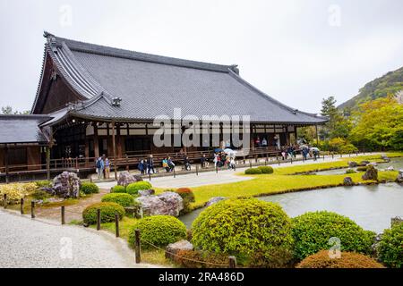 Kyoto, Japan, 2023, Sogenchi Pond Garden im zum Weltkulturerbe gehörenden Tenryu-ji Tempelgarten, UNESCO-Weltkulturerbe, Kyoto, Japan, Asien Stockfoto