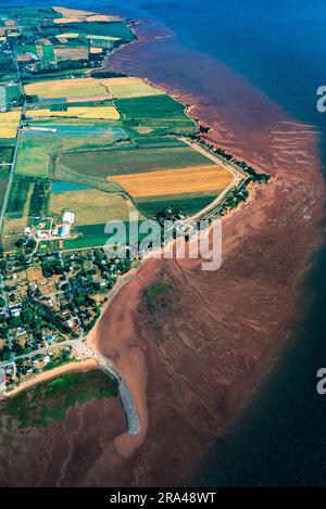 Luftaufnahme der Küste von Annapolis Valley Nova Scotia, Kanada Stockfoto